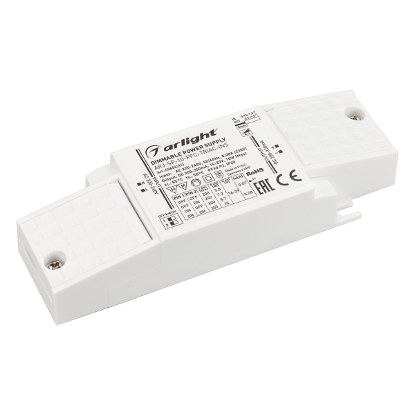 Блок питания ARJ-SP-10-PFC-TRIAC-INS (10W, 16-29V, 0.2-0.35A) (Arlight, IP20 Пластик, 5 лет)