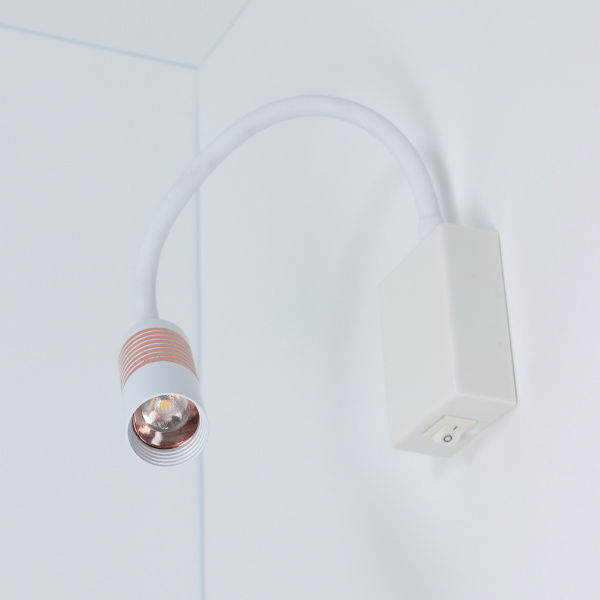 Светильник светодиодный прикроватный DH16 (220V, 5W, warm white, белый корпус)