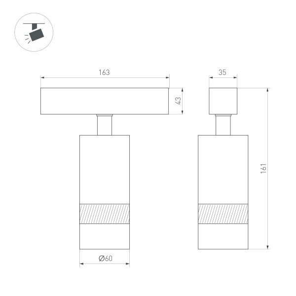 Светильник MAG-SPOT-ZOOM-45-R60-15W Warm3000 (WH, 15-50 deg, 24V) (Arlight, IP20 Металл, 5 лет)