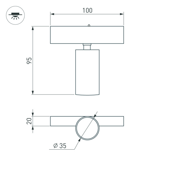Светильник MAG-SPOT-25-R65-5W Day4000 (BK, 30 deg, 24V) (Arlight, IP20 Металл, 5 лет)