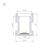 Профиль FLOOR22-H27-2000 ANOD (Arlight, Алюминий)