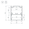 Профиль SL-LINE-4050-3L-2000 ANOD BLACK (Arlight, Алюминий)