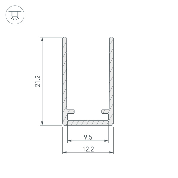 Профиль-держатель WPH-FLEX-H18-HR-1000 (Arlight, Металл)