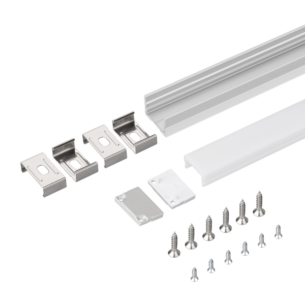 Профиль с экраном SL-SLIM20-H13-2000 ANOD+OPAL (Arlight, Алюминий)