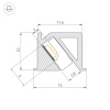Профиль SL-BEVEL-H10-F14-2000 ANOD OLIVE GREY (Arlight, Алюминий)