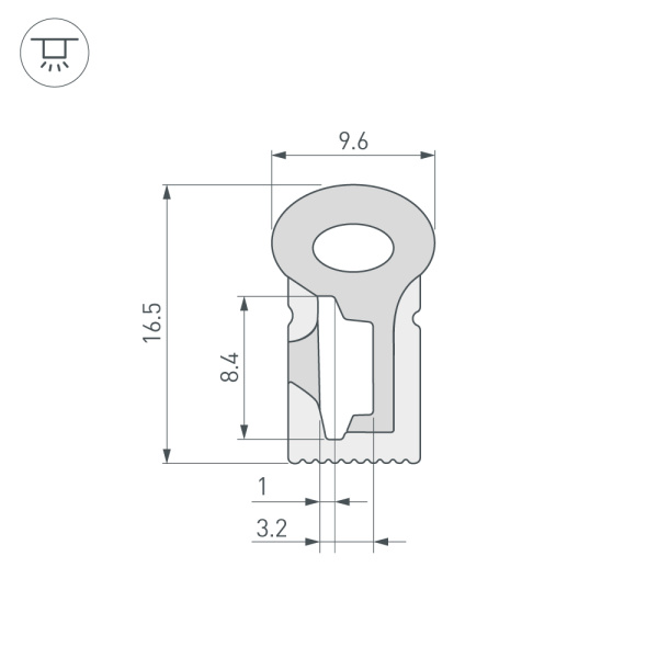 Силиконовый профиль WPH-FLEX-0817-SIDE-S8-20m WHITE (Arlight, Силикон)