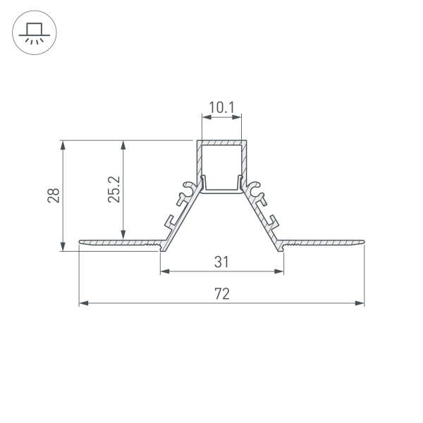 Профиль COMFORT10-V-FANTOM-2000 BLACK (Arlight, Алюминий)
