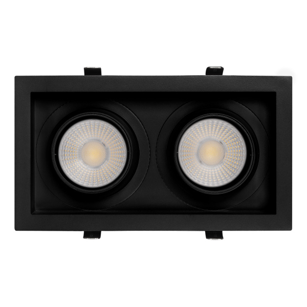 Светильник MS-VORTEX-BUILT-S250x140-2x30W Warm3000 (BK-BK, 50 deg, 230V) (Arlight, IP20 Металл, 5 лет)