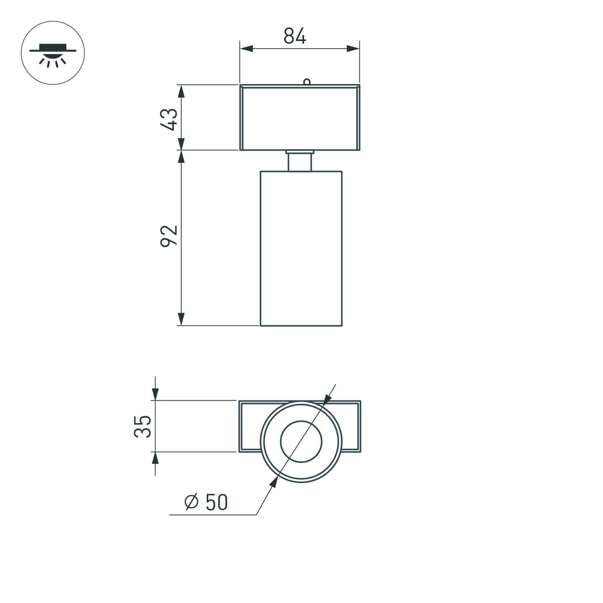 Светильник MAG-SPOT-45-R85-7W Warm3000 (BK, 24 deg, 24V, DALI) (Arlight, IP20 Металл, 5 лет)