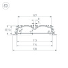 Профиль с экраном ALU-POWER-RW116F-2000 ANOD+FROST (Arlight, Алюминий)