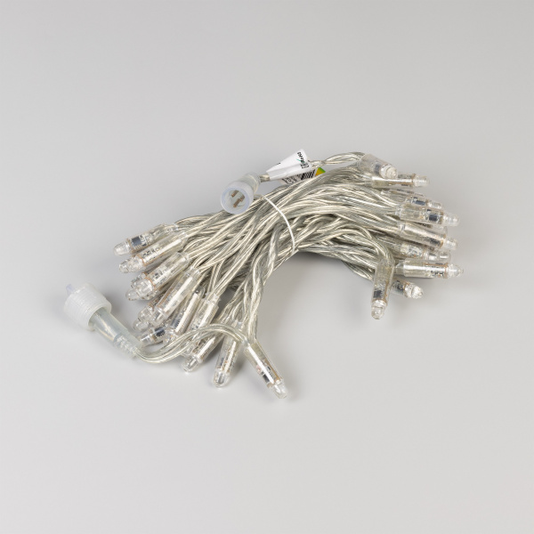 Светодиодная гирлянда ARD-STRING-CLASSIC-6000-CLEAR-40LED-LIVE RGB-SPI (12V, 26W) (Ardecoled, IP65)