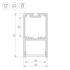 Профиль с экраном SL-LINE-3667-2500 BLACK+OPAL (Arlight, Алюминий)