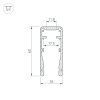 Профиль ALU-HANDRAIL-2000 FOR GLASS 17.5 (Arlight, Алюминий)