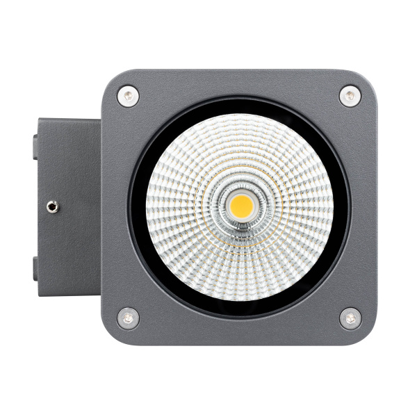 Светильник LGD-EVO-WALL-TWIN-S100x100-2x12W Warm3000 (GR, 44 deg, 230V) (Arlight, IP54 Металл, 3 года)