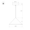 Светильник SP-MAKOTO-R240-10W Warm3000 (WH, 36 deg, 230V, TRIAC) (Arlight, IP20 Металл, 3 года)
