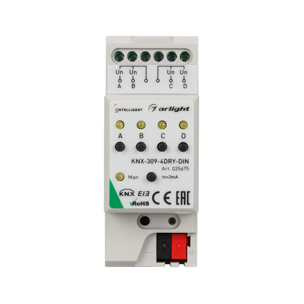 INTELLIGENT ARLIGHT Конвертер KNX-309-4DRY-DIN (BUS) (IARL, Пластик)