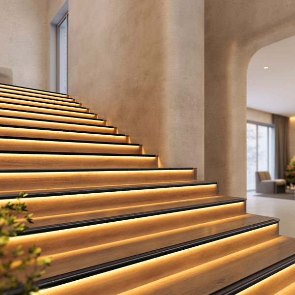 Профиль STAIR-W60-2000 ANOD BLACK (Arlight, Алюминий)