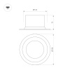 Светильник MS-DROP-BUILT-R158-30W Warm3000 (BK, 90 deg, 230V) (Arlight, IP54 Металл, 5 лет)
