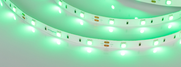 Лента RT 2-5000 12V Green (5060, 150 LED, LUX) (Arlight, 7.2 Вт/м, IP20)