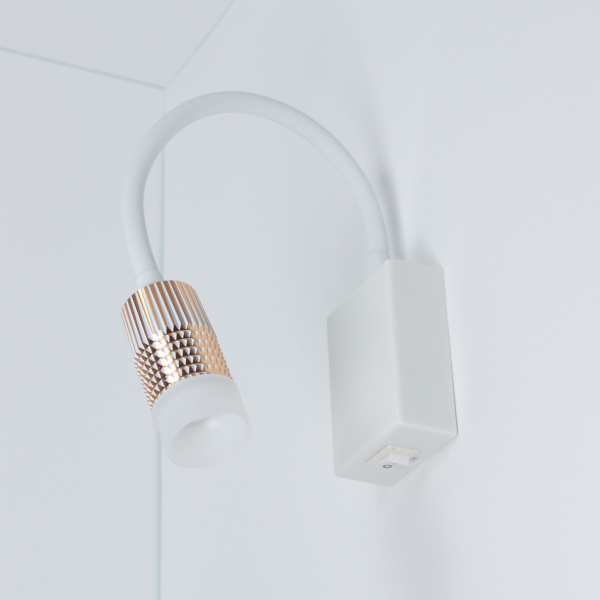 Светильник светодиодный прикроватный DH15 (220V, 5W, warm white, белый корпус)