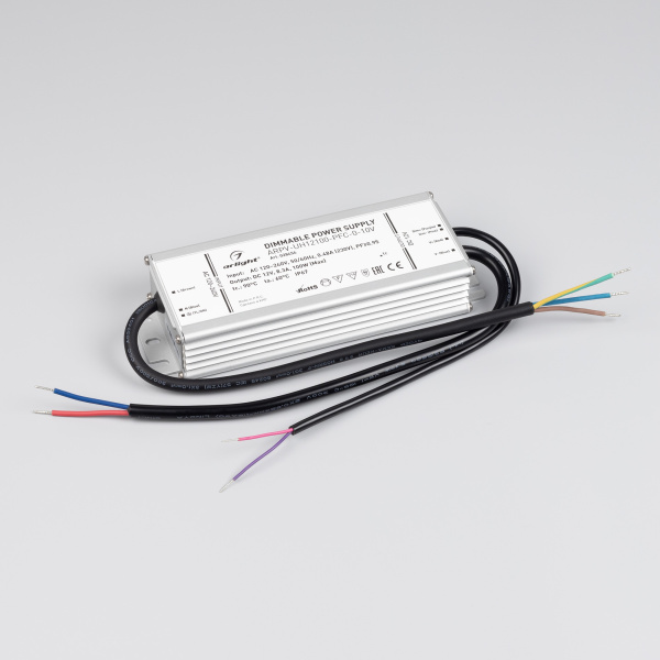 Блок питания ARPV-UH12100-PFC-0-10V (12V, 8.3A, 100W) (Arlight, IP67 Металл, 7 лет)