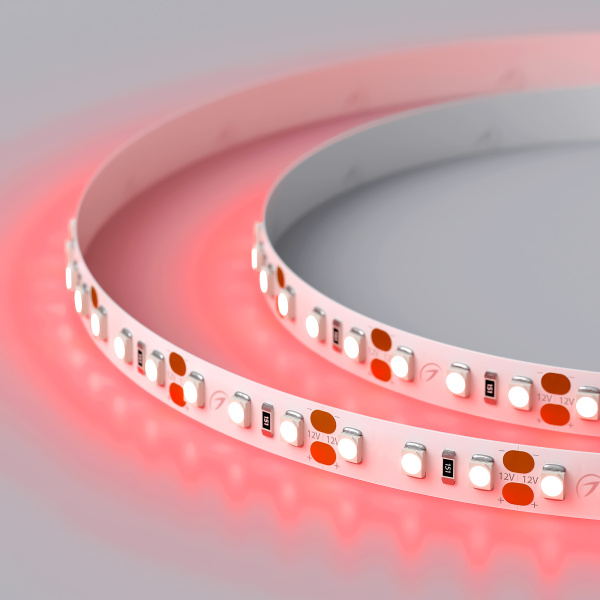 Лента RT 2-5000 12V Red 2x (3528, 600 LED, LUX) (Arlight, 9.6 Вт/м, IP20)