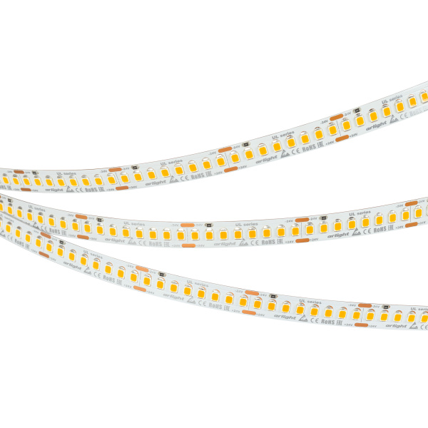 Лента UL-A200-10mm 24V Warm2700 (20 W/m, IP20, 2835, 5m) (Arlight, высок.эфф.150 лм/Вт)