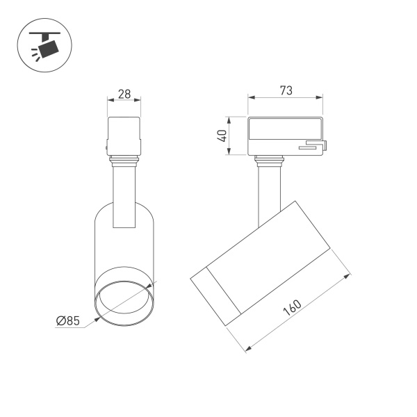 Светильник LGD-CALIPSO-4TR-R85-30W Day4000-MIX (BK, 38 deg, 230V, TRIAC) (Arlight, IP20 Металл, 5 лет)