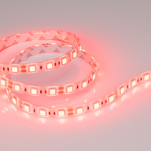 Лента RTW 2-5000SE 12V Red 2x (5060, 300 LED, LUX) (Arlight, 14.4 Вт/м, IP65)