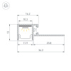 Профиль FANTOM-BENT-W12-TOP-EDGE-2000 ANOD (Arlight, Алюминий)