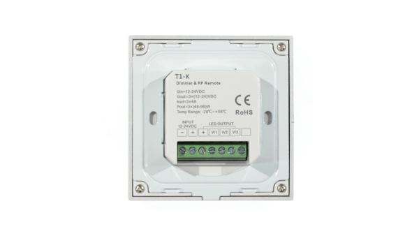 Панель T1-K Black IC8 (12-24V, DIM, Rotary, RF 2.4GHz)