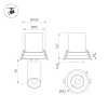 Светильник LTD-PULL-R100-10W Day4000 (WH, 24 deg, 230V) (Arlight, IP20 Металл, 5 лет)