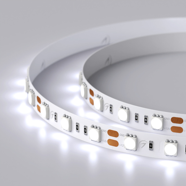 Лента RT 2-5000 12V Cool 8K 2x (5060, 300 LED, LUX) (Arlight, 14.4 Вт/м, IP20)
