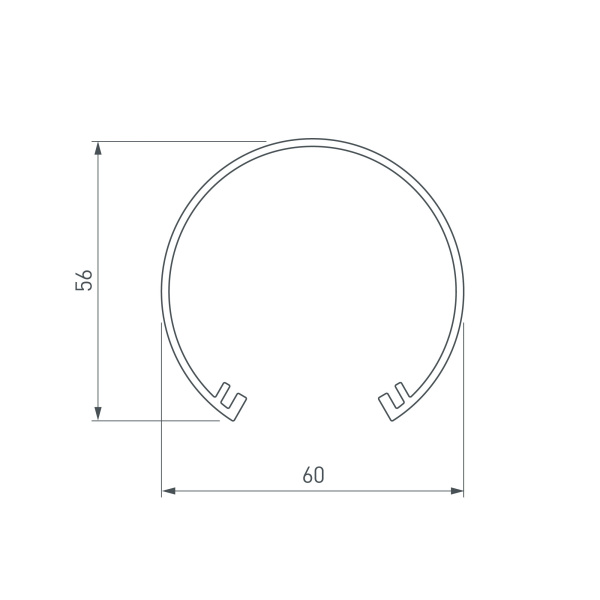 Экран SL-ROUND-D60-2000 OPAL (Arlight, Пластик)