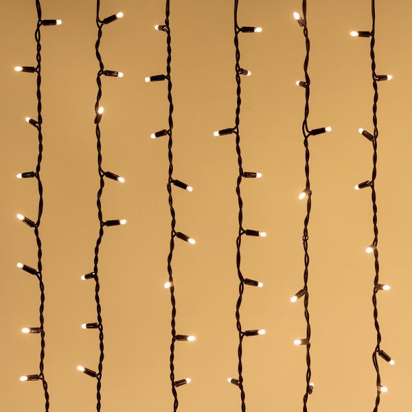 Светодиодная гирлянда ARD-CURTAIN-PRO-2000x3000-BLACK-760LED-STD WARM (230V, 70W) (Ardecoled, IP65)