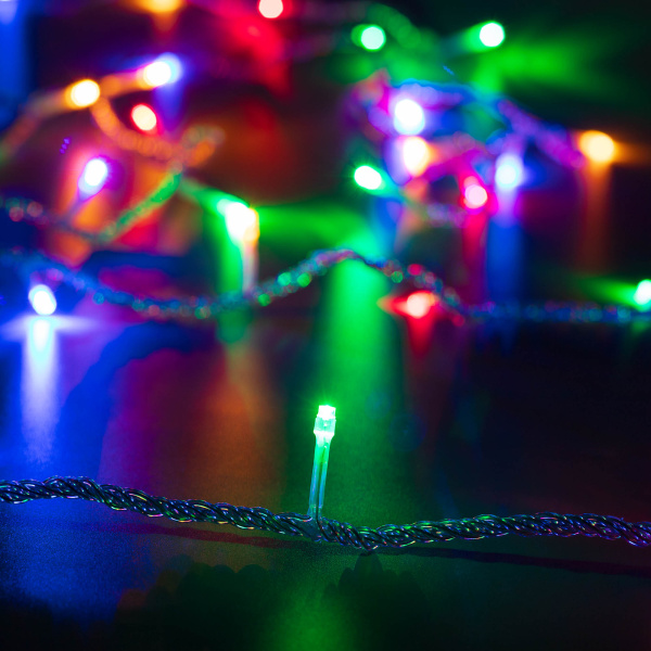 Светодиодная гирлянда ARD-STRING-HOME-5000-CLEAR-50LED-LIVE RGB (230V, 3.5W) (Ardecoled, IP20)