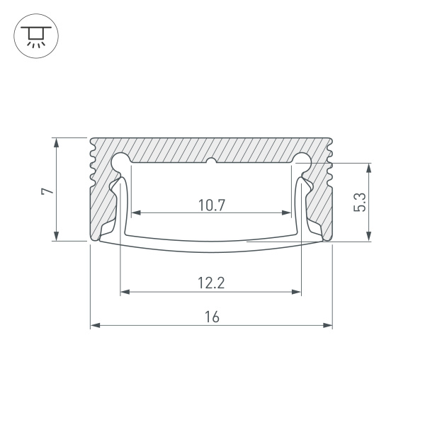Профиль SL-SLIM-H7-3000 ANOD (Arlight, Алюминий)
