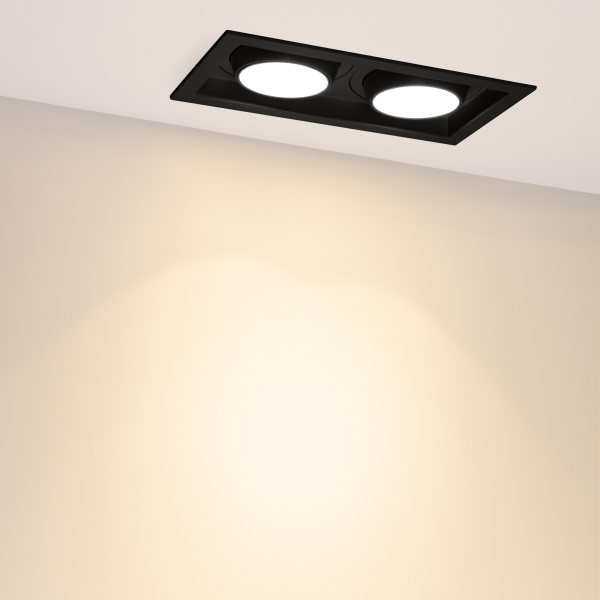 Светильник MS-VORTEX-BUILT-S250x140-2x30W Warm3000 (BK-BK, 17 deg, 230V) (Arlight, IP20 Металл, 5 лет)