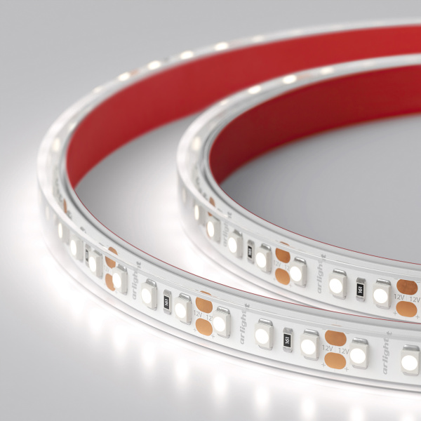 Лента RTW 2-5000PGS 12V White 2x (3528, 600 LED, LUX) (Arlight, 9.6 Вт/м, IP67)