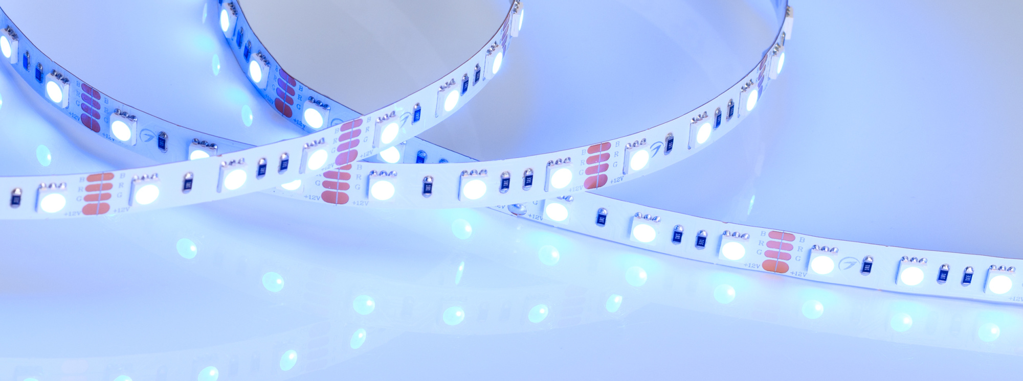 Лента RT 2-5000 12V RGB 2x (5060, 300 LED, LUX) (Arlight, 14.4 Вт/м, IP20)