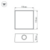 Светильник LGD-Wall-Quad-18B-8W Warm White (Arlight, Металл)