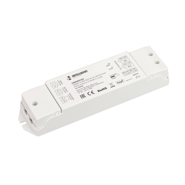 INTELLIGENT ARLIGHT Конвертер SMART-0-10V-302-72-SH-DRI-PD-SUF (230V, 2x20mA, TUYA Wi-Fi, 2.4G) (IARL, IP20 Пластик, 5 лет)