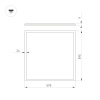 Светильник DL-INTENSO-S600x600-40W White6000 (WH, 120 deg, 230V) (Arlight, IP40 Металл, 3 года)