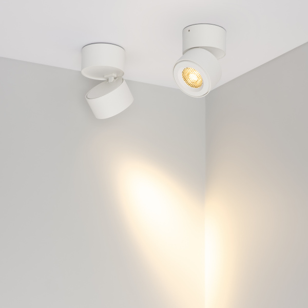 Светильник SP-POINT-SURFACE-R85-12W Warm3200-MIX (WH, 15 deg, 230V) (Arlight, IP20 Металл, 5 лет)