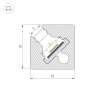 Профиль c экраном SL-KANT-H10-SQUARE-2000 CHAMPAGNE GOLD (Arlight, Алюминий+пластик)