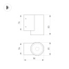 Светильник LGD-RAY-WALL-R65-9W Warm3000 (GR, 23 deg, 230V) (Arlight, IP65 Металл, 3 года)