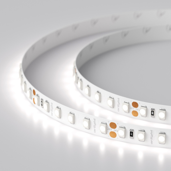 Лента RT 2-5000-50m 24V White6000 2x (3528, 120 LED/m, LUX) (Arlight, 9.6 Вт/м, IP20)