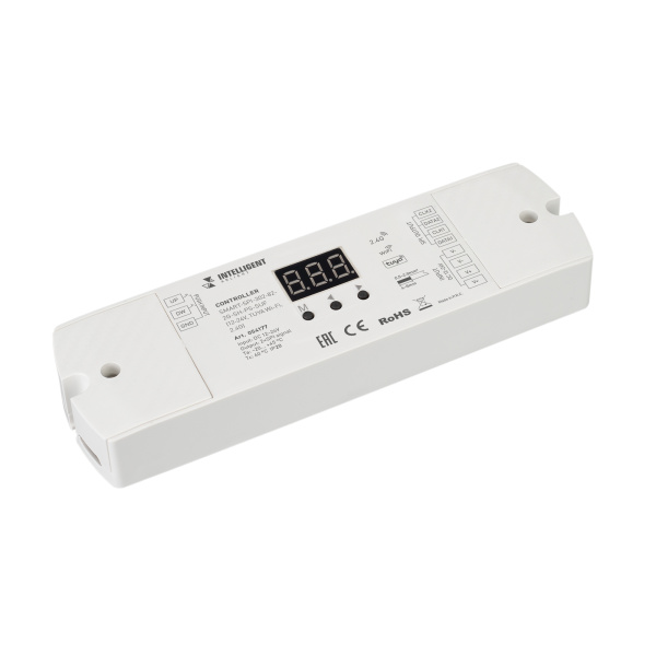 INTELLIGENT ARLIGHT Контроллер SMART-SPI-302-82-2G-SH-PS-SUF (12-24V, TUYA Wi-Fi, 2.4G) (IARL, IP20 Пластик, 5 лет)