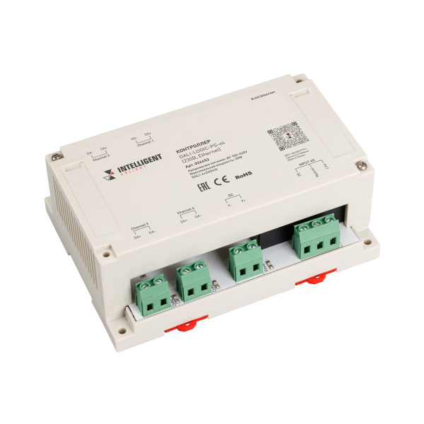 INTELLIGENT ARLIGHT Контроллер DALI-LOGIC-PS-x4 (230B, Ethernet) (IARL, IP20 Пластик, 2 года)
