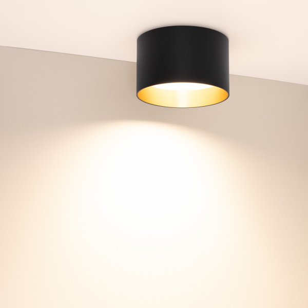 Светильник SP-BISCOTTO-R140-15W Warm3300-MIX (BK-GD, 80 deg, 230V) (Arlight, IP54 Металл, 5 лет)